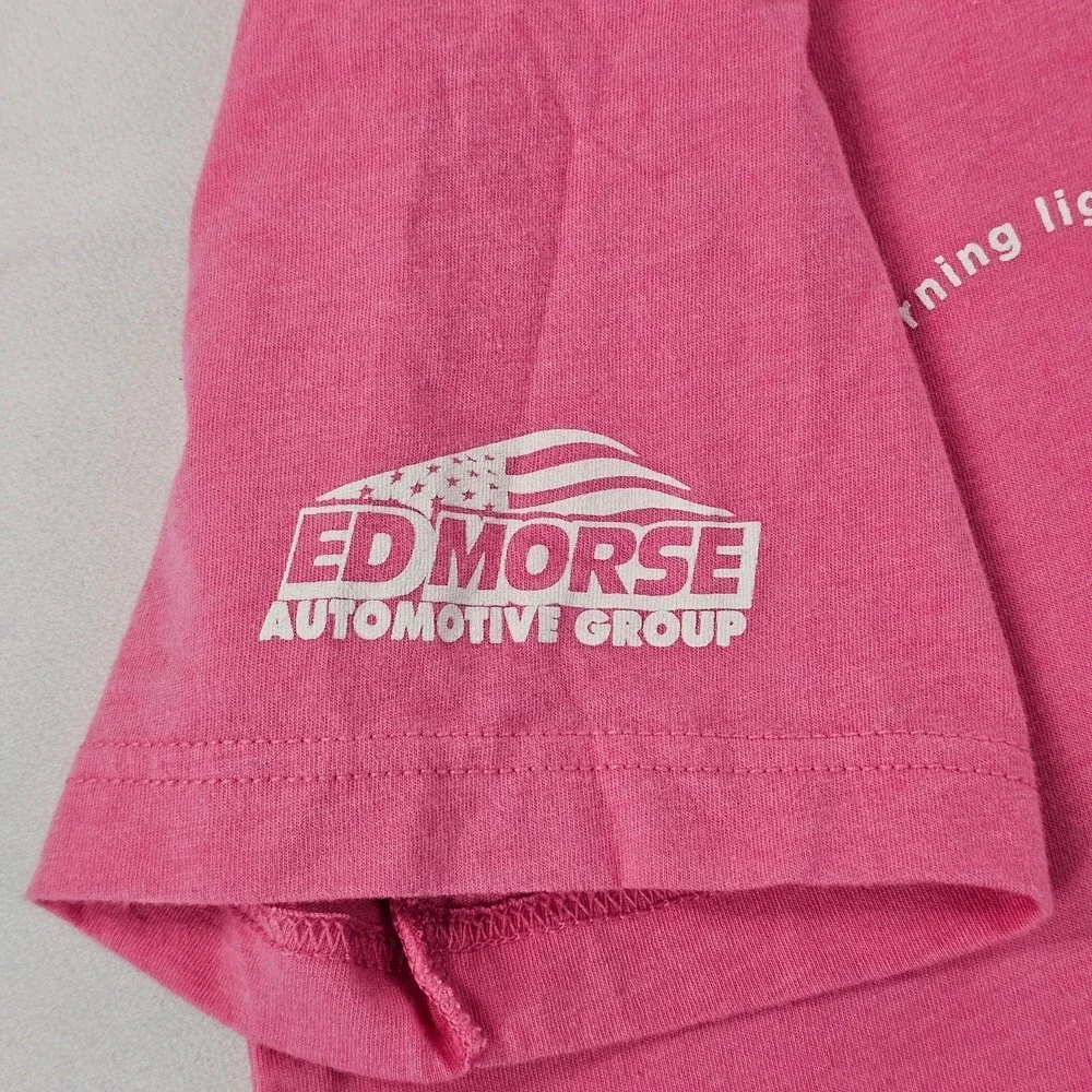 Pink Breast Cancer Awareness Graphic T Shirt Ed Morse Drive For A Cause Medium - Picture 4 of 11